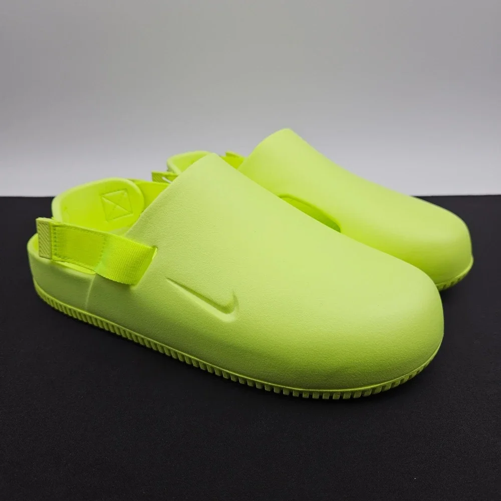 Nike Calm Mule Volt Neon Green Mens 10 Womens 11 FD5130-700 Slip On Shoes New